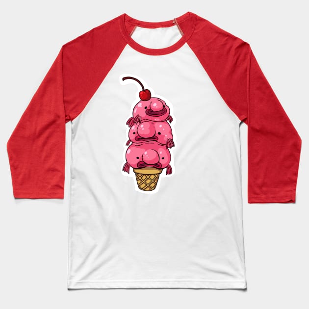 Blobfish Sweeties Baseball T-Shirt by yodelbat